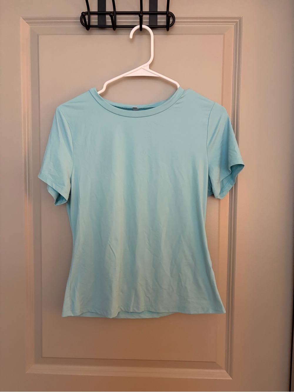 Women’s Crewneck Short Sleeve Top - Light Blue